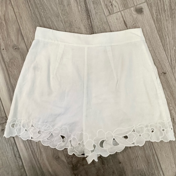 NWT Rebecca Taylor Designer La Vie White Eyelit Shorts - Nordstrom - size 28/6 - Picture 6 of 14
